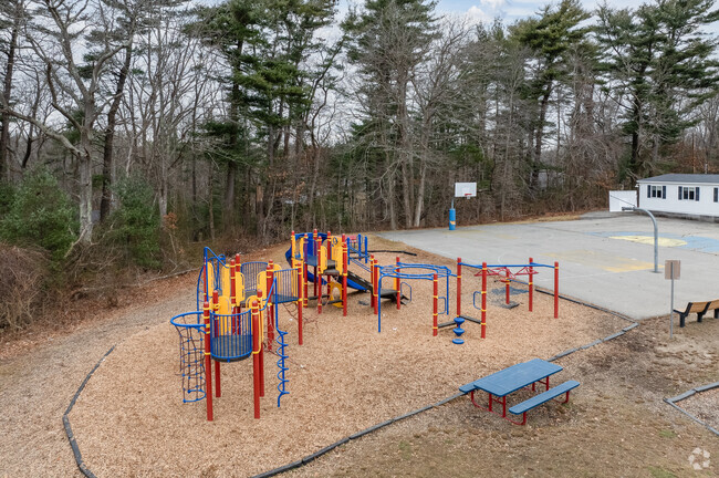 Students love to burn off energy on the playground at Cushing Elementary School in Scituate.
