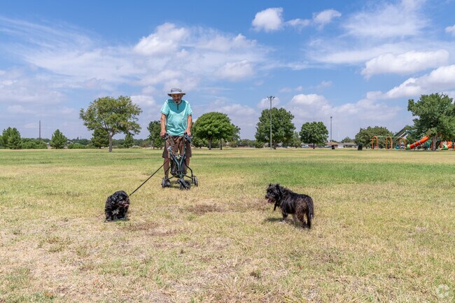 Cooke Park is a great place for neighbors to stroll with their animals.