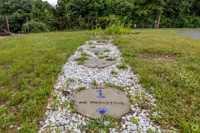 Positive stepping stones for students at Cold Spring School in Plymouth.