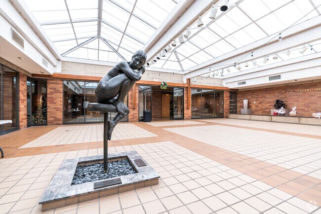 There are many beautiful sculptures inside the Canton Museum of Art.