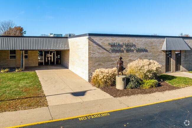 Eldridge students in grades 6-8 attend North Scott Junior High School.