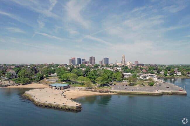 Beaches on the Isle Of San Souci overlook the vibrant city of New Rochelle.
