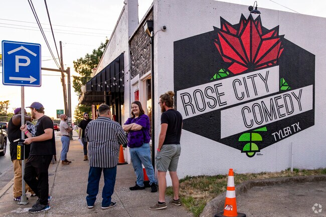 Head to downtown Tyler to catch a comedy show at Rose City Comedy.