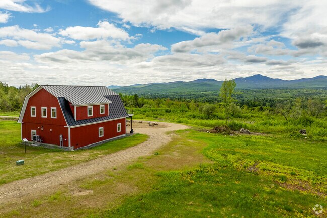 Newport Town’s western side offers scenic views of Jay Peak rising above the surrounding farmland.