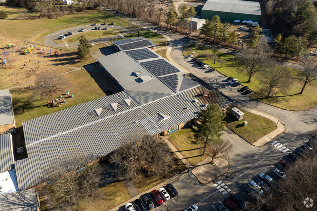 Hill And Plain Elementary School has ample parking for staff and visiting parents.