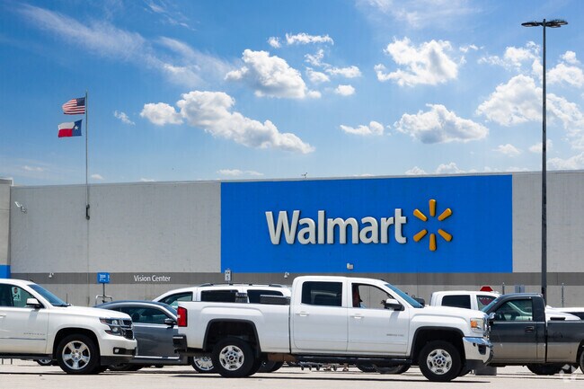 Locals might grab groceries at the Walmart in Aransas Pass, Texas.