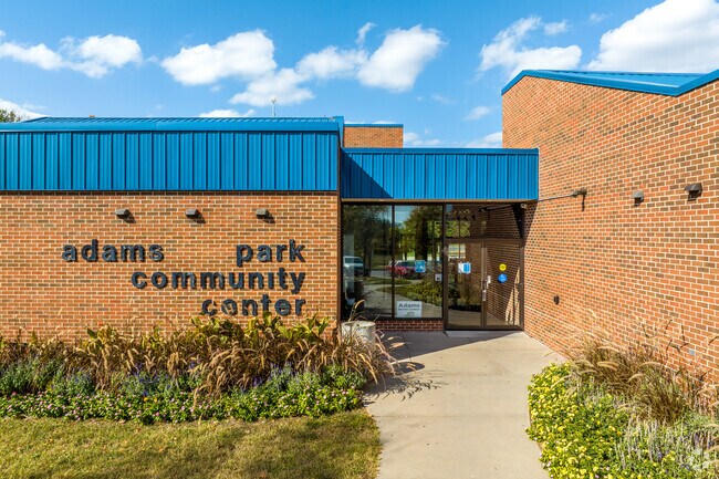The Adams Park Community Center hosts neighborhood events such as group luncheons and youth camp