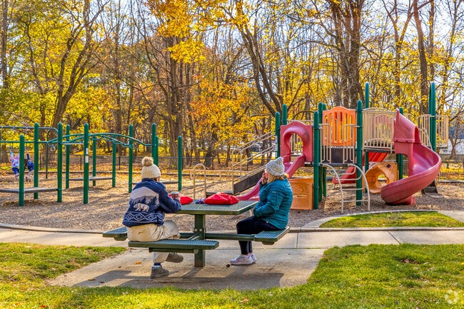 You can hear laughter and playfulness on weekend mornings at Mendham Playground.