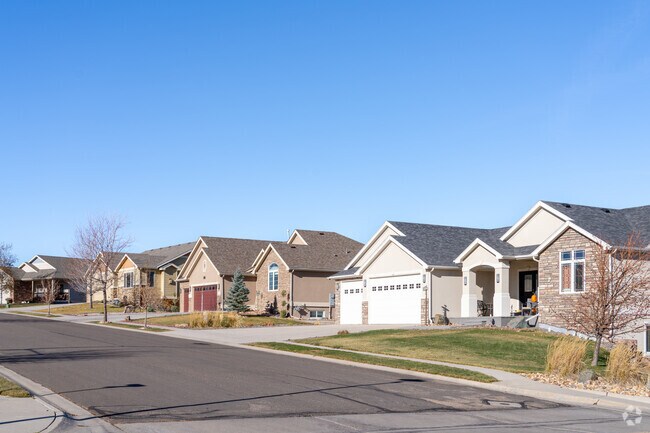 A row of newly built homes popping up on the outskirts of Ranchettes.