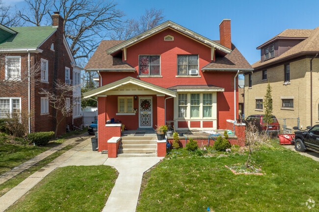 Large colorful Bungalows hold a place of pride in Highland Park.
