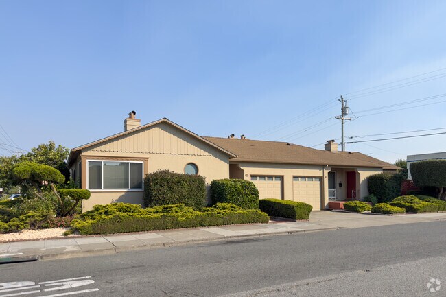 One-story ranch-style homes line the streets in Millbrae.