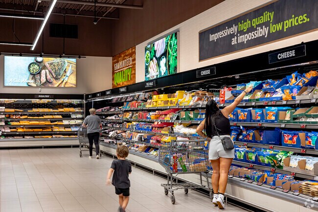 Aldi is a popular choice just outside of East Jackson for affordable shopping trips.