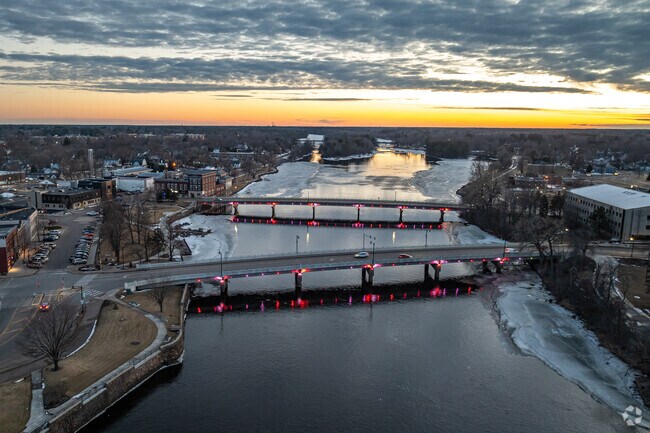 Wisconsin Rapids is split by the Wisconsin River.