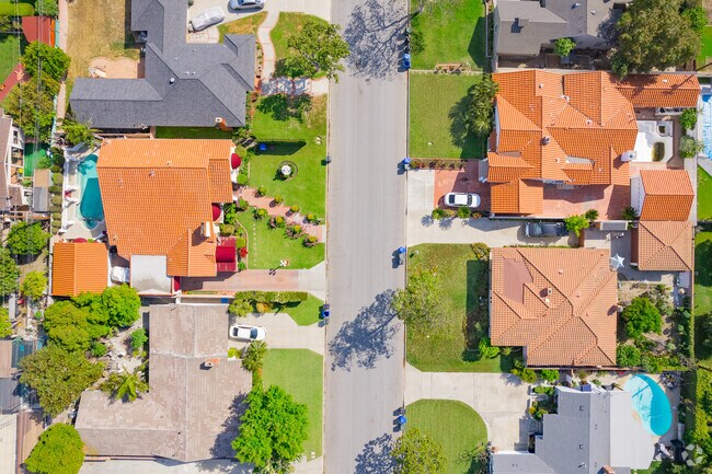 Ample yards adorn the streets in Downey.