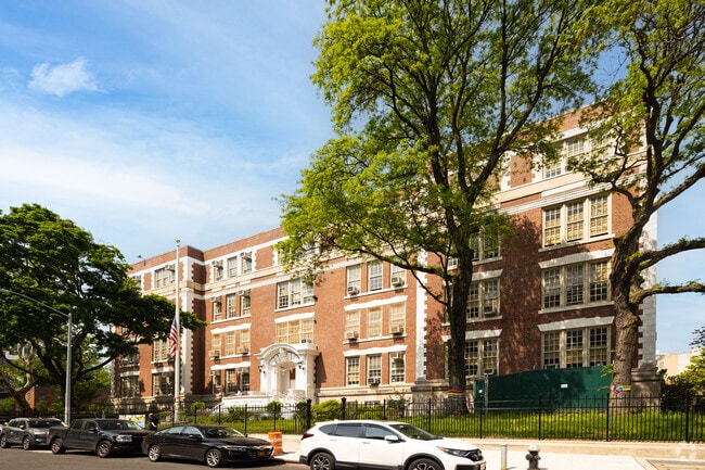 The B-rated Newcomer High School is located in Long Island City, Queens.