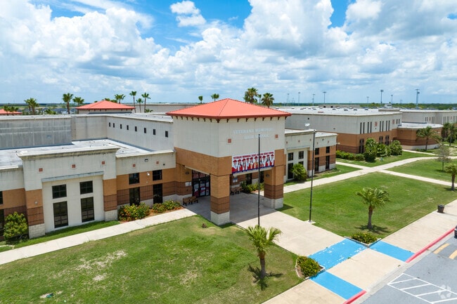 Veterans Memorial Early College High School hosts grades 9th to 12th in the Brownsville area.