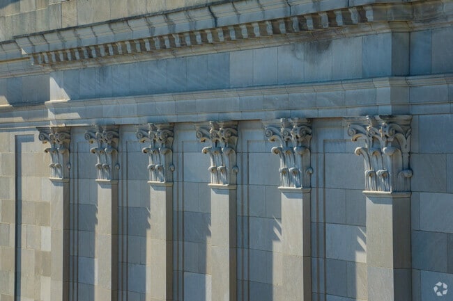 The Masonic Event Center is one of several neoclassical buildings in Freeport.