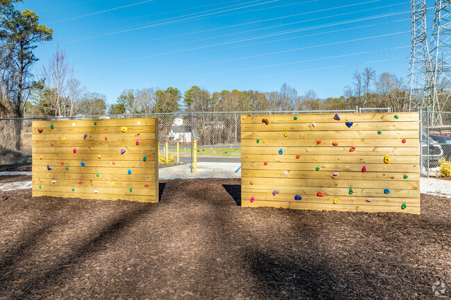 Forest Park Christian School has a climbing wall.
