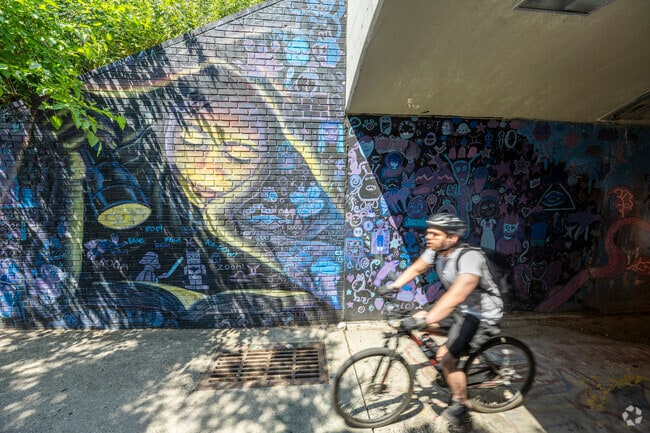 Colorful murals by talented artists can be found throughout Bellerose.