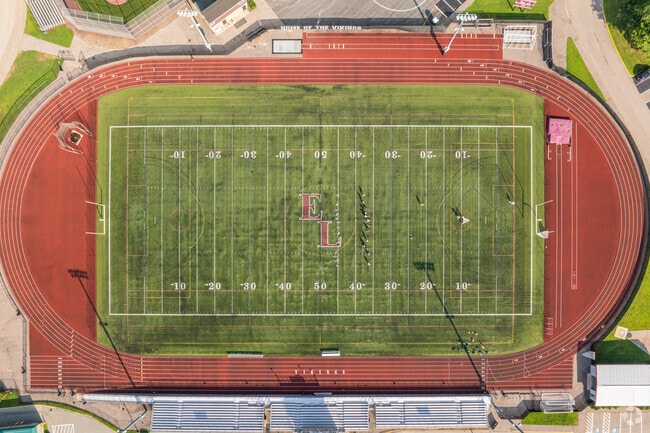 East Lyme High School shows off it's school spirit on the football field.