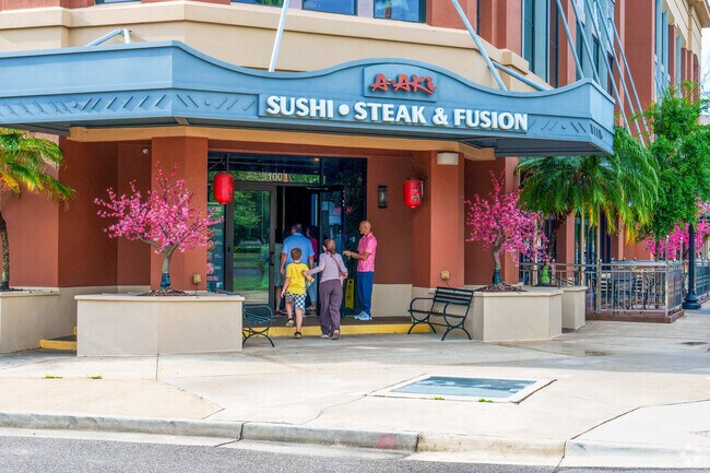 A-Aki Sushi and Steakhouse, just minutes from Wedgefield, is a popular spot for a night out.