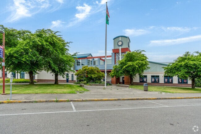 Students enjoy the atmosphere at A.G. West Black Hills High School in Tumwater.