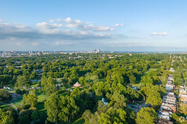 Tower Grove South is named after the expansive Tower Grove Park.