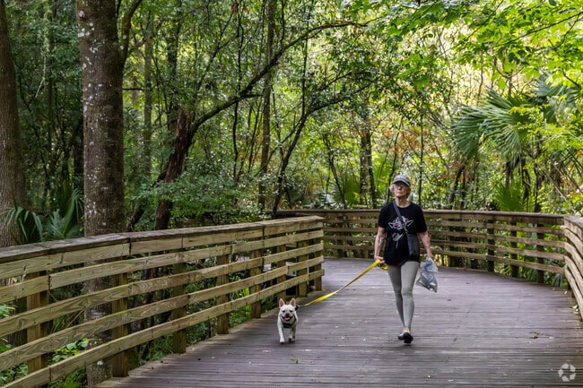 Bring your four legged best friend to Loblolly Woods Nature Park.