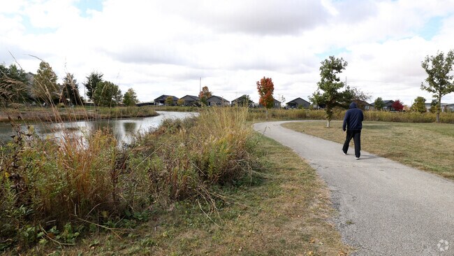 Blackstone Trails is a path around the community pond in Eagles Landing near The Vineyards.