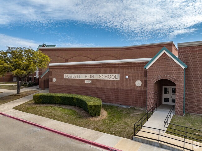 Many students attend the highly regarded Rowlett High School.