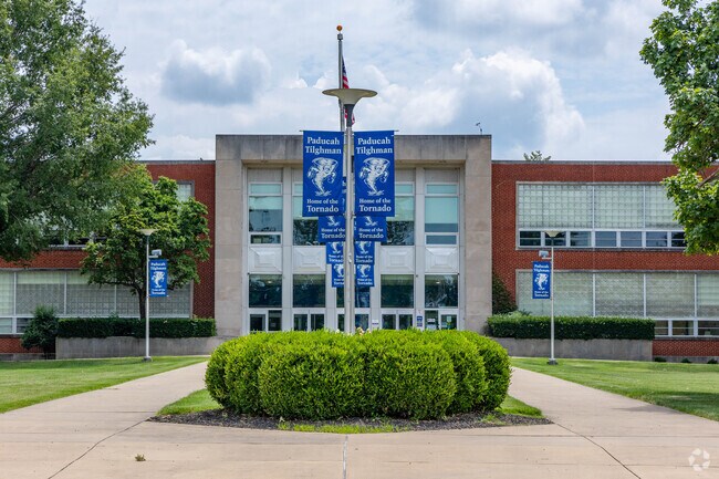 Paducah Tilghman High School is home to the Blue Tornadoes in Paducah.