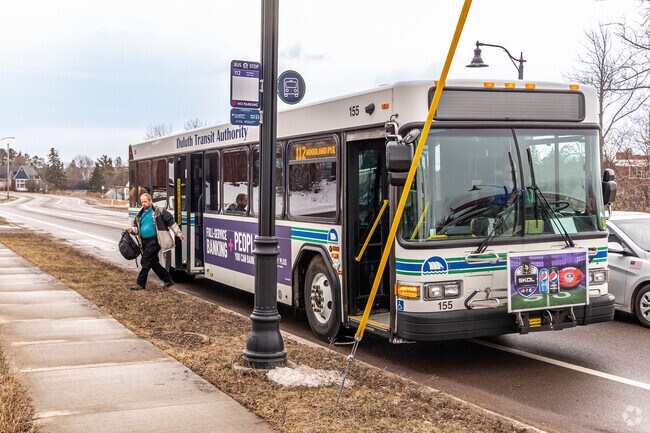 Residents can take advantage of frequent bus service available along Woodland Ave.