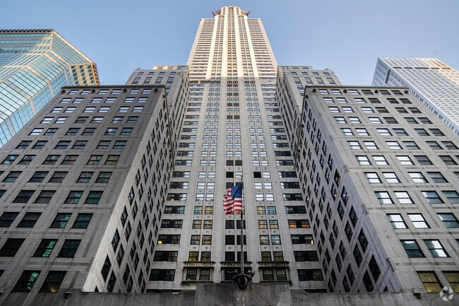Chrysler Building is one of the icons of NYC, located in Midtown East.