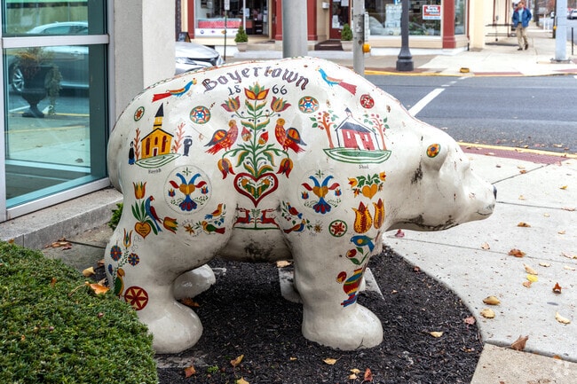 Find the Boyertown Bear throughout Boyertown.