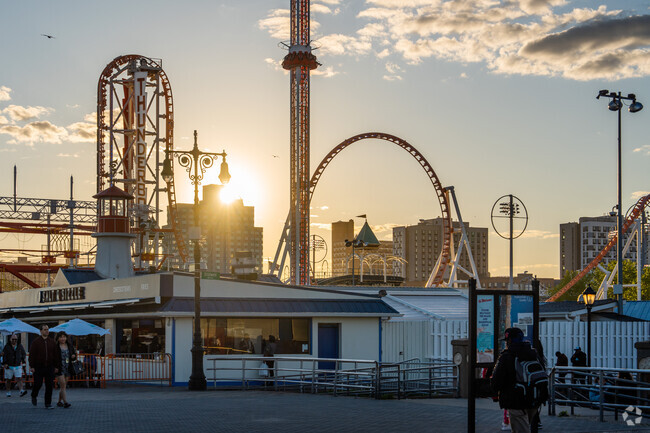 The historic Coney Island boardwalk, where memories are made.