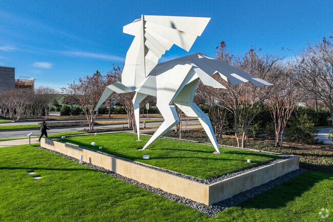 The Origami Pegasus statue is a well-known landmark within Coppell.
