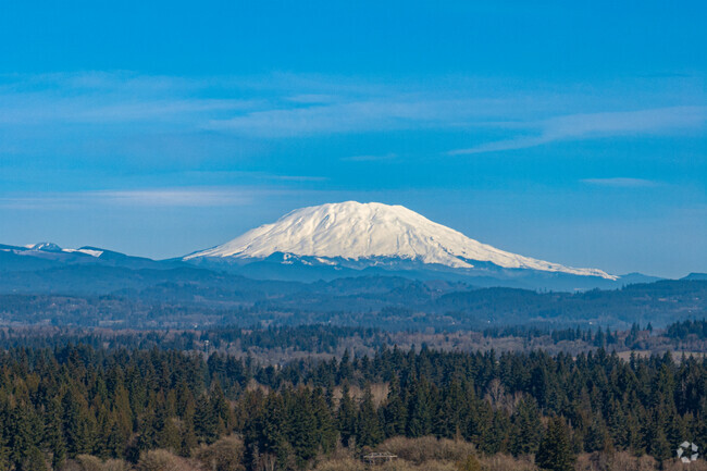Hazel Dell residents enjoy the presence of the far off mountains. Mount St. Helens peaks over the northern horizon.