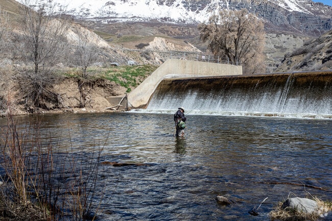 The Provo River’s flyfishing waters run close to the Old Orchard neighborhood.