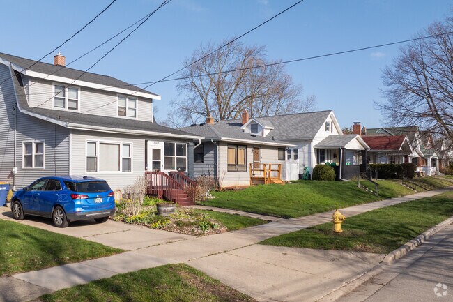 The West Grand neighborhood has lots of different styles of homes with many under renovation.