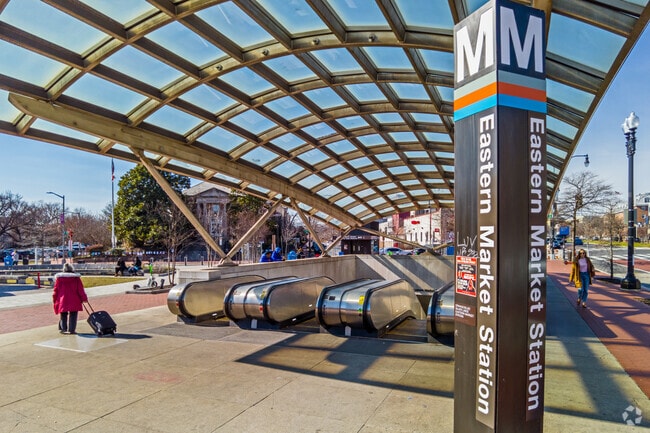 Residents of Capitol Hill have easy access to the Eastern Market Metro.