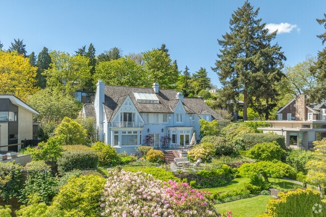 Expensive Denny Blaine homes often sit on private lots surrounded by trees.