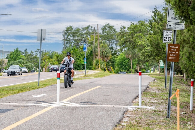 Brookhill residents connect throughout the county on the paved Pinellas Trail.