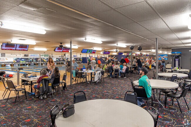 Sim's Bowling Lanes in Big Beaver is full of bowlers on league night.