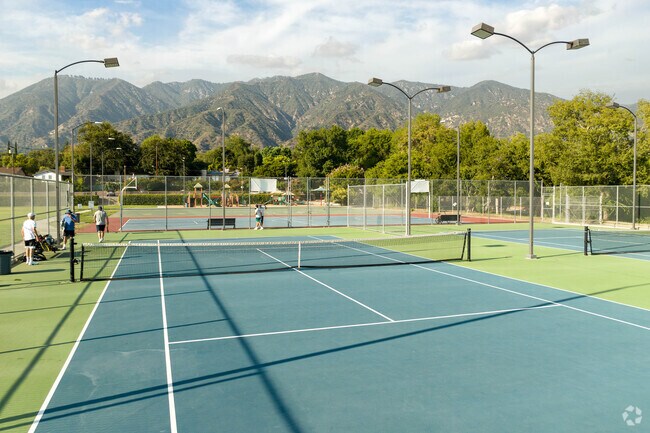 Challenge friends to a match of tennis at Hamilton Park near Lower Hastings Ranch.