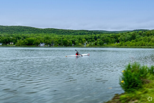 Kayakers can enjoy endless views of nature at the Cheshire Reservoir.
