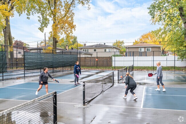 Pickleball is a very popular sport at Lawler Park.