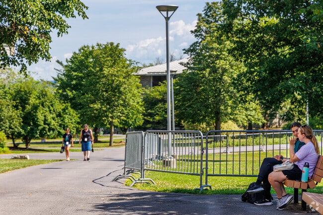 Ithaca College near Northwest Ithaca has a beautiful campus with many walking paths.