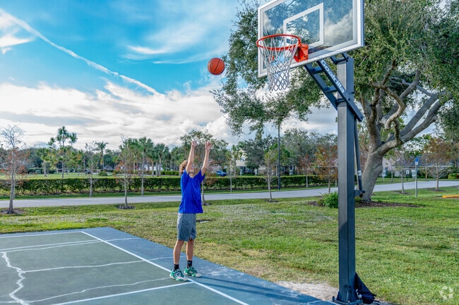 Gather some friends to shoot hoops or play sand volleyball at the Gateway Neighborhood Park.