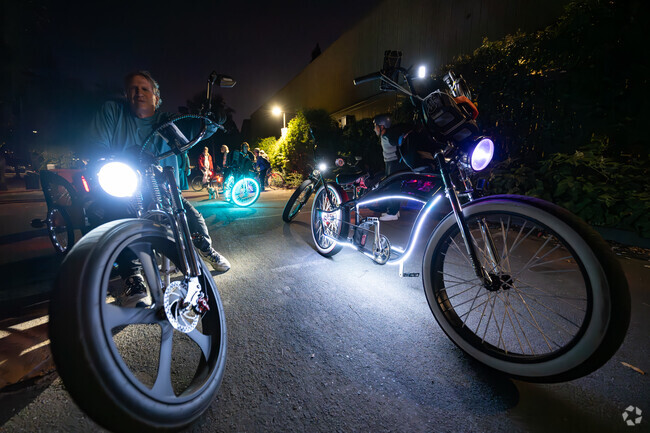 The Taco Tuesday Bike Ride prepares to tour through Santa Rosa neighborhoods.