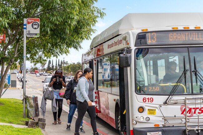 Swan Canyon offers MTS transportation with many bus stops along Fairmount ave.